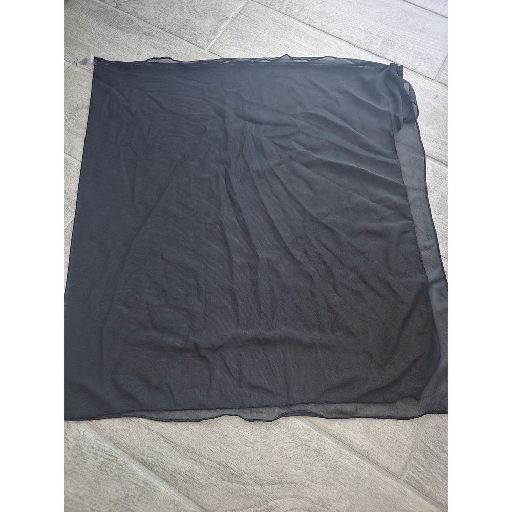 Coastal Waves‎ Swimsuit Sarong Cover Up Sheer Black Beach Pool 3X